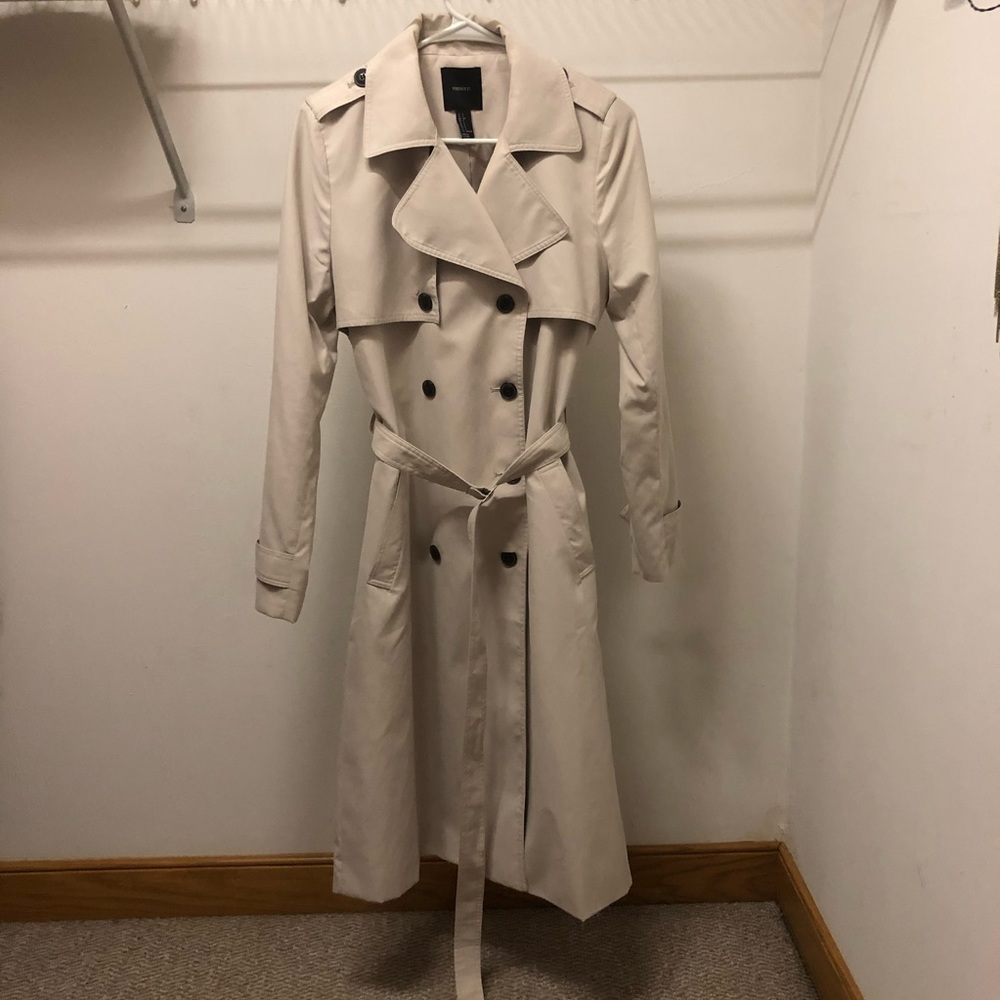 Beige trench coat